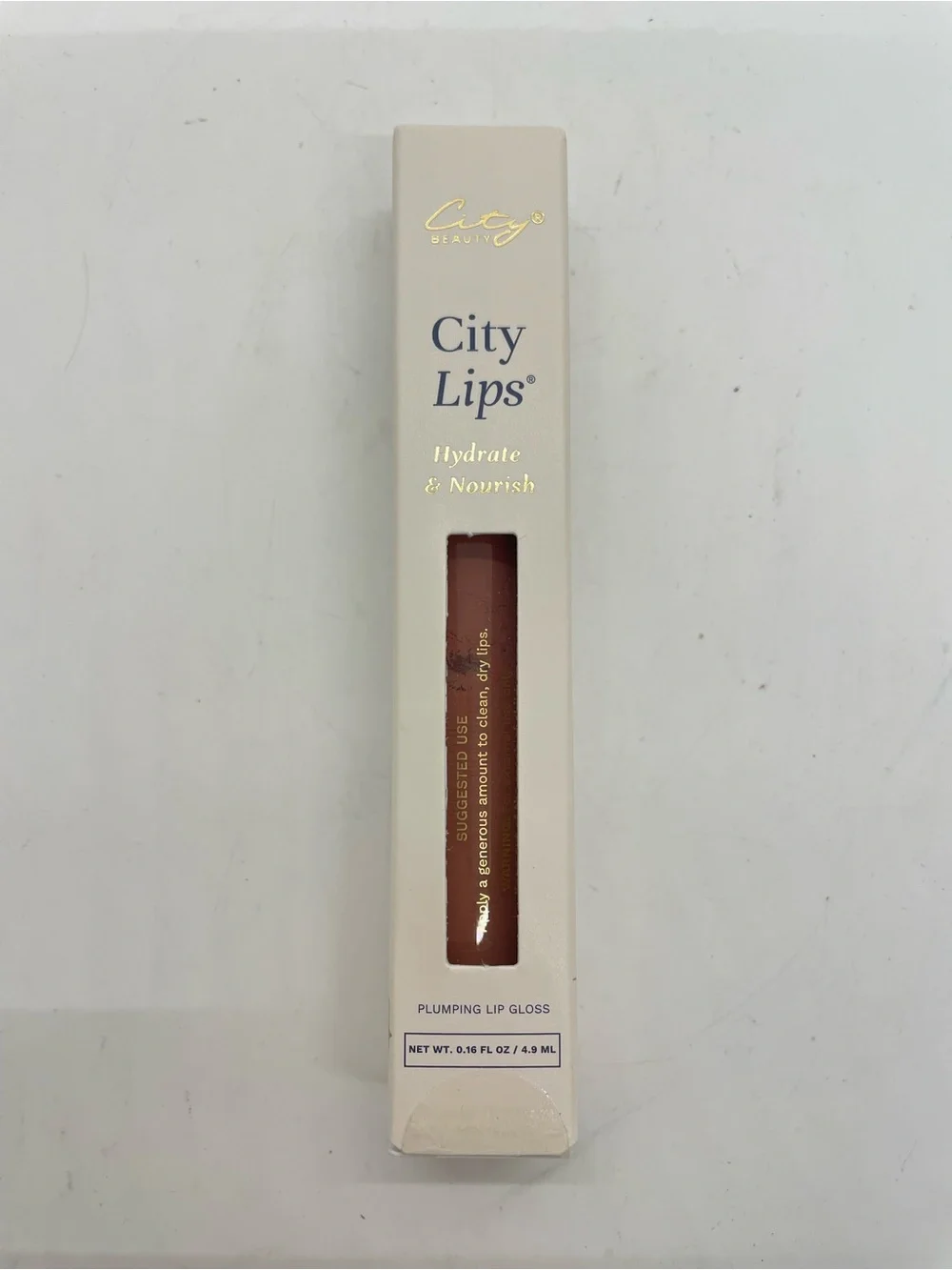City Lips Plumping Lip Gloss Pink Nude NIB